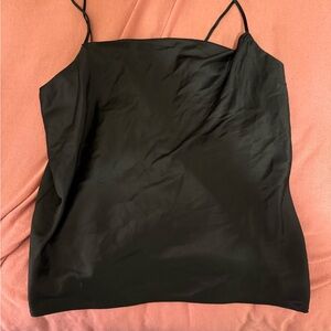 Cowl neck silk tank top